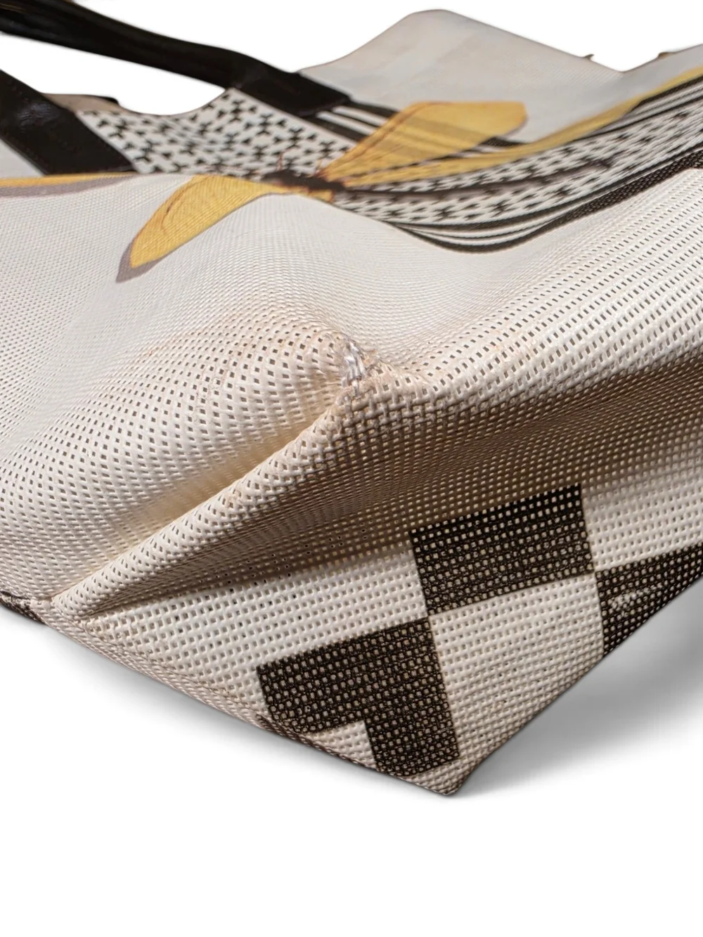 Vintage Furla Dragonfly Canvas Mesh Tote Bag Preloved Collector's RARE!